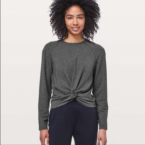 Lululemon Tuck and Gather Crop Front Twist Sweater
